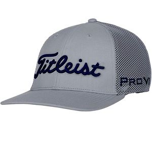 Titleist Golf Hat — Grey / Navy Blue — Adjustable Snap